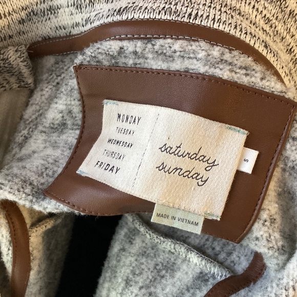 ANTHROPOLOGIE Saturday Sunday Coat grey size small - Picture 8 of 8